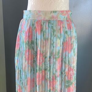 On Twelfth Pleated Floral Maxi Skirt